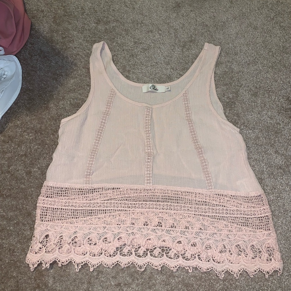 Pink summery tank size xs